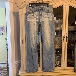 BKE Buckle Carter Acid Wash Straight Jeans 30L